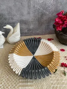 Cuencos de Mármol Artesanales Modernos, Cuenco Decorativo para Frutas para Cocina, Cuenco Decorativo de Resina Multicolor y Elegante - Product Image 4