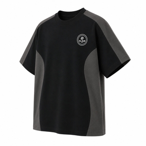 T-shirt surdimensionné premium pour homme |   T-shirt streetwear gris anthracite |   T-shirt de sport décontracté OEM personnalisé en tissu éponge 100% coton - Product Image 5