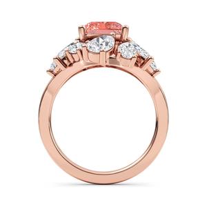 Anillo de Diamante Cultivado en Laboratorio con Corte Pera de 6.08 ctw en Oro Rosa de 9K, Joyería Fina, Anillo de Aniversario, Regalo para Ella - Product Image 4