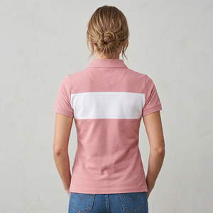 Custom Pink Color Polo Shirt Women's Knitted 100% Cotton Turn <b>Down</b> Collar Polo Tee Ladies Slim Fit Short Sleeve Polo Shirt Women - Product Image 2