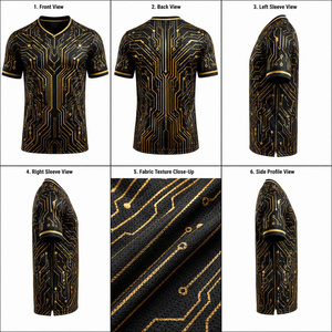 Camiseta de Fútbol Personalizada de Manga Corta, Transpirable, Retro, Sublimada, Camiseta de Fútbol Personalizada a Precio Económico, Diseña tus Propios Diseños - Product Image 6