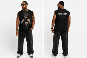 High Quality DTG Print Muscle Tee Personalized Logo <b>Sleeveless</b> T Shirt Tank <b>Top</b> Graphic Print Gym Vest For Men 2026 - Product Image 2