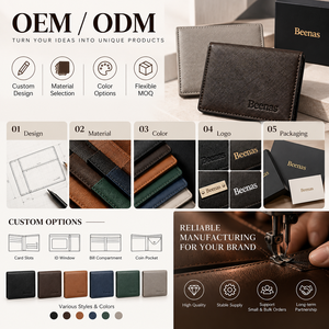 Black Genuine Leather Minimalist Durable <b>Card</b> <b>Holder</b> <b>Wallet</b> Magnetic Snap Folding Organizer Multi Slot Slim Cash Pocket RFID - Product Image 4