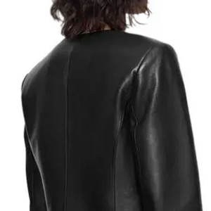 Vestes en cuir pour femmes en cuir véritable, fermeture éclair, vestes en cuir courtes pour femmes à prix raisonnable - Product Image 5