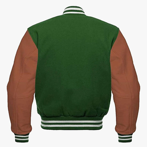 Heavy Duty Varsity <b>Jacket</b> <b>Winter</b> <b>Jacket</b> Warm Plus Size Fully Customized Logo Geometric Pattern Stand Collar Wool Sleeves Unisex - Product Image 4