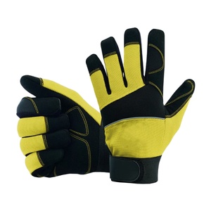 Guantes Deportivos Mecánicos para Montaje y Conducción de Motocicletas, Guantes de Algodón/Cuero de Primera Calidad, Antideslizantes, con Protección UV para Diversos Usos - Product Image 4