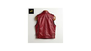 Chaleco de Cuero Grabado en Relieve para Hombre, Marca Champ King, Negro, Casual, Transpirable, Ecológico, con Cierre de Cremallera, para Invierno - Product Image 6