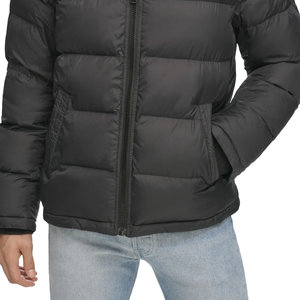 Veste d'hiver matelassée brillante de haute qualité, unisexe, avec logo personnalisé, coupe-vent, à capuche, épaisse, style streetwear, patchwork - Product Image 4