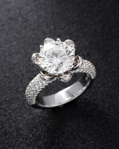 IGI/GIA Lab Grown Cut Diamant Vintage 14k Or Jaune Unisexe Mariage/Bague de Fiançailles Or Blanc Anniversaire Fêtes Cadeau - Product Image 1