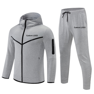 Conjuntos Deportivos Personalizados con Logotipo para Gimnasio y Entrenamiento, Trajes Deportivos de Dos Piezas para Hombre, Chaqueta con Cremallera y Pantalones para Correr - Product Image 1