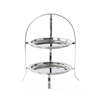 Support à gâteau en acier de qualité alimentaire, écologique, non toxique, pour hôtel, mariage, anniversaire, présentation sur table, couleur et taille personnalisables