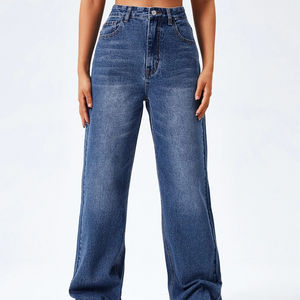 Jeans de Trabajo Personalizados para Mujer, Corte Recto, Estilo Masculino - Product Image 4