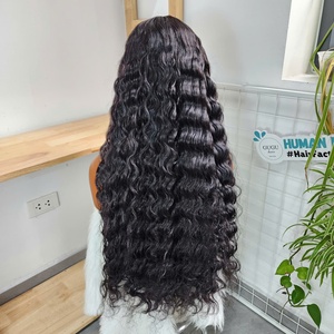 <b>Deep</b> <b>Wave</b> Vietnamese Human Hair Remy Lace Front <b>Wig</b> Transparent for Lace Double Drawn Glueless Long Length Wholesale Price - Product Image 2