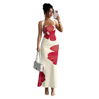 Robe longue décontractée pour femme, style bodycon, élégante, à motif floral, collection 2026, fabrication OEM, logo personnalisé