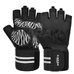 Pakistan Made Professional Half Finger Leather Gym <b>Gloves</b> Comfortable Fit <b>Weight</b> Lifting <b>Training</b> for Adults - Product Image 4