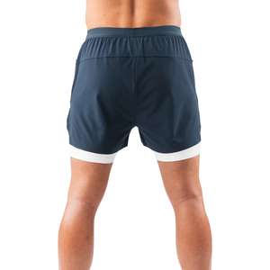 Mens Performance 5 Inch Training <b>Shorts</b> With Inner <b>Compression</b> Liner Quick Dry Lightweight Gym Running OEM Wholesale - Product Image 2