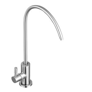 Rubinetto per Osmosi Inversa Senza Piombo, Valvola ad Arco Alto in Ottone Massiccio, Rubinetto da Cucina in Acciaio Inox per Acqua Filtrata Potabile - Product Image 3