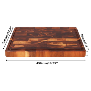 Tabla de Cortar Extra Grande Personalizada de Madera de Acacia, 40 mm de Grosor, Tabla de Cocina de Grano de Extremo, Venta al por Mayor OEM para Exportación - Product Image 3