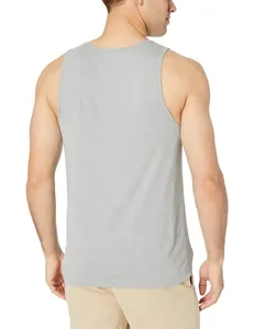 Summer <b>Men</b> Muscle <b>Stringer</b> <b>Vest</b> Cotton Tight Ribbed Gym Tank Top Custom Logo Blank <b>Men's</b> Sleeveless T-Shirt - Product Image 4