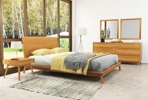 Cadre de lit plateforme en bois massif de style moderne du milieu du siècle, de qualité supérieure |   Meubles de chambre à coucher minimalistes en teck/bois de manguier, taille King/Queen - Product Image 3