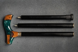 Bastón de madera hecho a mano |   Bastón de Diseño con Mango de Resina |   Bastón de Lujo para Hombre, Soporte para Personas Mayores - Product Image 4