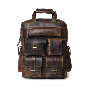 Sac à dos en cuir véritable de qualité supérieure, durable, élégant, idéal pour les aventures en plein air, au meilleur prix - Product Image 1