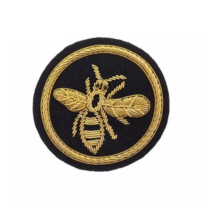 Selling 2026 Customized Design 3D Bullion Wire Embroidery Fabric Canvas <b>Pin</b>-On Solid Color Badges Handmade OEM Service - Product Image 2