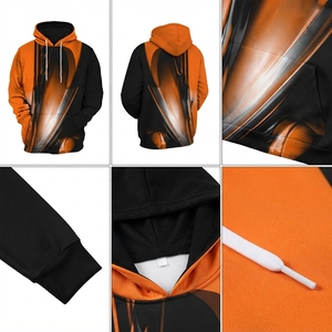 Sudadera con capucha de sublimación con estampado digital de moda, OEM, ODM, logotipo personalizado - Product Image 4