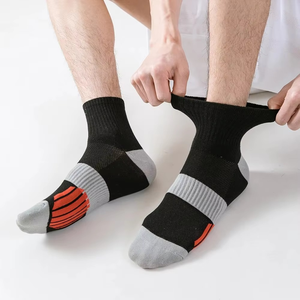 Ankle <b>Socks</b> Men Women Cotton Breathable Knitted Sport Low Cut Crew <b>Socks</b> Green Gray Orange Summer Casual Wear 5 Pairs - Product Image 3