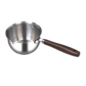 Gran oferta, cacerola de cocina de 11cm, <span class=keywords><strong>sartenes</strong></span> de acero inoxidable de inducción, base, mango, tapa de sartén para salsa, olla para leche - Product Image 1