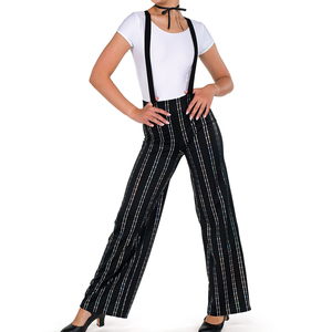 Jazz Fashion Clothes Adults Wear Hip Hop Crop Tops Attached <b>Elastic</b> Suspenders Pants Runways Show Outfit Cool Jazz Dance Suit - Product Image 1
