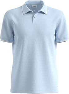 เสื้อโปโลผู้ชายสีฟ้าอ่อน แขนสั้น ผ้าถัก สวมใส่สบาย เหมาะสำหรับกอล์ฟ  รับสกรีนโลโก้ - Product Image 2