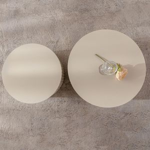 Tavolino da Caffè Rotondo in Legno per Appartamenti con Spazi Ristretti, Soggiorno, Nessun Montaggio Richiesto - Product Image 4