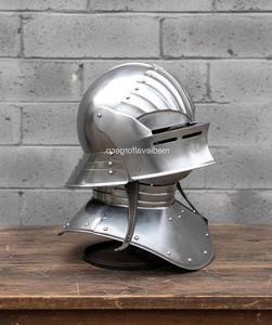 Casco de Caballero de Acero Inoxidable con Juego de Armadura de Gorgeta, Accesorio de Cosplay Ponible para Exhibición Coleccionable de Arte - Product Image 4