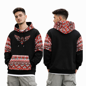 Sudadera con Capucha Personalizada al por Mayor para Hombre, Diseño Étnico, Estilo Urbano, Oversize, Estampado Tribal, Moda Casual, Europa, EE. UU. - Product Image 1