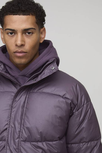 Regular Fit Men Streetwear Canvas Puffer <b>Jacket</b> Waterproof Washed <b>Soft</b> <b>Shell</b> Zipper Print Warm Breathable Windproof Winter - Product Image 3