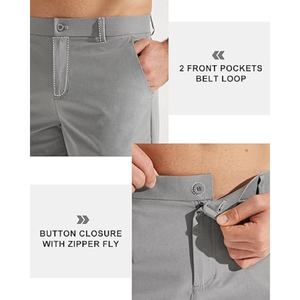 กางเกงกอล์ฟผู้ชาย กางเกงทำงานแบบยืดได้ 30"/32"/34" แห้งเร็ว น้ำหนักเบา สวมใส่สบาย มีกระเป๋า - Product Image 5