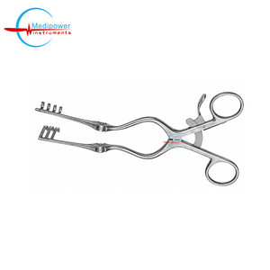 Retractor Beckman Weitlaner (afilado/allañado, 3x4 puntas) manual de acero inoxidable, autoajustable, para tejidos quirúrgicos y heridas, kit quirúrgico - Product Image 1