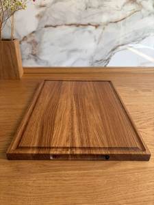 Custom Engraved <b>Wooden</b> Cutting Board Chopping <b>Block</b> Rectangle Shape With Handle Natural Wood Grain Kitchen Cutting Board Set - Product Image 5