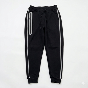 Conjunto Deportivo de 2 Piezas para Hombre, Chaqueta con Capucha y Pantalones, Tela Reflectante de Alta Calidad, Transpirable, Poliéster y Nailon, Estilo Urbano - Product Image 4
