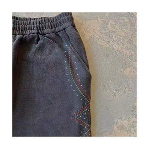 Pantalon de survêtement en toile pour homme, taille mi-haute, coupe droite, tendance, écologique, respirant, séchage rapide, pour les professionnels de la vente en gros - Product Image 5
