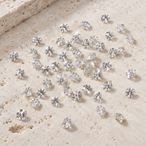 Diamantes Melee para Joyería, Color FG, Claridad SI, Corte Brillante Redondo Natural, Diamantes Sueltos de 2.1-2.6mm |   Material de Piedras Preciosas Finas - Product Image 1
