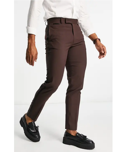 Nuevos Pantalones de Vestir a Rayas para Hombre, Corte Slim Fit, Formales de Negocios, Casuales de Oficina, Diseño Elegante y Moderno, OEM ODM - Product Image 1