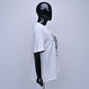 Aesthetic Love <b>Yourself</b> White Cotton T-Shirt Crew Neck Short Sleeve Unisex Outdoor Casual Printed Jersey Loose Fit Spring Summer - Product Image 3