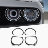 Anneau décoratif extérieur en fibre de carbone étanche Blackstone HS-143, spécial pour la garniture des phares de la Dodge Challenger Sport