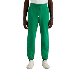 Fabriqué en usine hommes 300 GSM polaire Jogging pantalons de survêtement vert uni Style décontracté pantalon bas quantité minimale de commande à vendre - Product Image 1