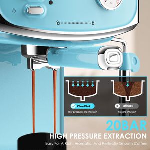 Macchina per Espresso Professionale Compatta da 20 Bar per Casa, Montalatte da 54oz per Latte Art con Lancia Vapore e Manometro - Product Image 3