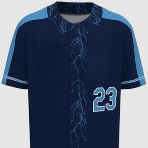 Wholesale Manufacturer Factory Supplier <b>Baseball</b> Full Button Up Jersey Custom Team Wear Breathable Mesh Sports <b>Baseball</b> Jersey - Product Image 4