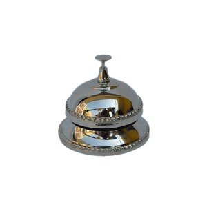 Cloche de table en métal gravée avec motif, cloche de comptoir décorative pour réception, restaurant, décoration intérieure et cadeau - Product Image 6