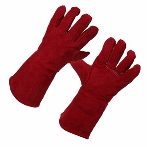 Full Grain Goatskin High Quality Heat-Resistant Anti-Vibration Anti-Slip Waterproof Breathable 7 oz <b>Knit</b> Wrist Welding <b>Gloves</b> - Product Image 6